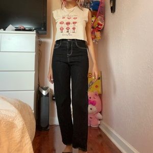 Blueish blackish denim cargo pants
